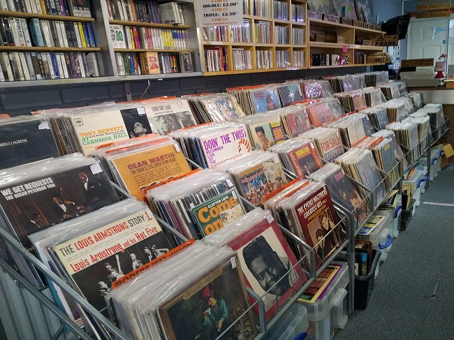 Live music lessons near you Worcester UK vintage CD record stores